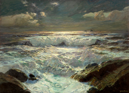 The Longships Light (oil on canvas)