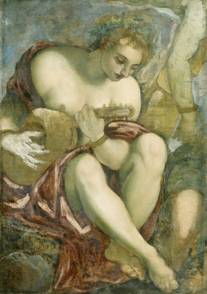 Muse with Lute, 1528-1594 (oil on canvas)