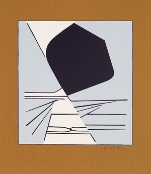 Non-objective composition (colour screenprint)
