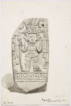 A stone statue from Papantla (w/c)