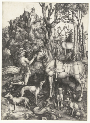 The Vision of St Eustace, 1499-1503 (engraving)