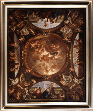 Justice Ensures Peace and Protects the Arts, ca. 1688 (oil on canvas)