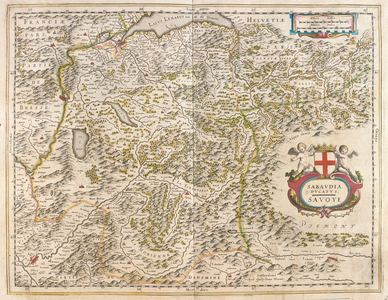 Savoie, Geneva and the Leman lake, Grenoble,  in 'Theatrum Orbis Terrarum, sive Atlas Novus' by Willem Blaeu, Amsterdam, 1645-50
