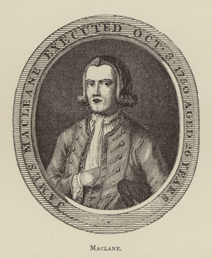 Chronicles of Newgate: James Maclane (engraving)