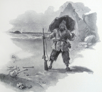 Robin Crusoe written by Daniel Defoe, 19th century (print)