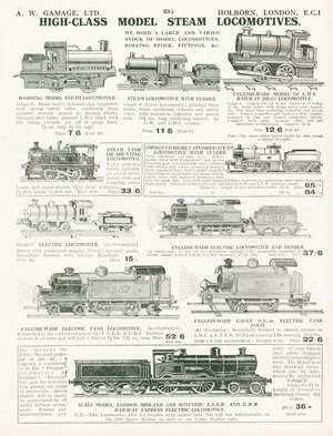 Page from Gamage's General Catalogue (96th edition), c.1927 (litho)
