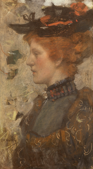 Portrait of Miss Elizabeth D. Reid (pastel on paper) 