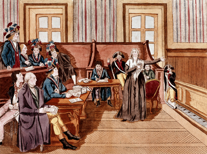 Marie Antoinette (1755-1793) Queen of France in 1774-1792, here during her trial by revolutionary court in 1793 during the French Revolution