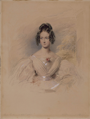 Portrait of a Lady, 1833 (mixed media on paper)