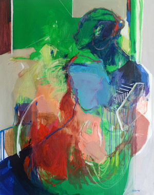 Let Me Be 2, 2023 (acrylics and pastels on canvas)