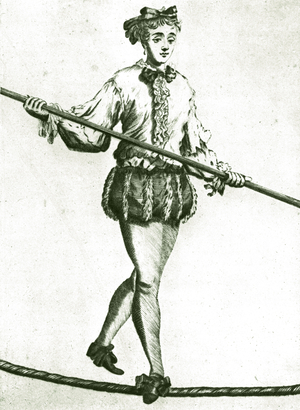 17th century tight-rope walker