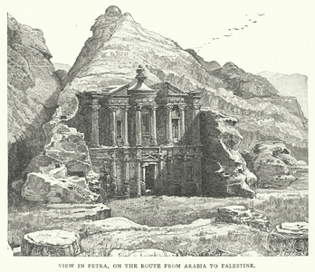 View in Petra, on the Route from Arabia to Palestine (engraving)