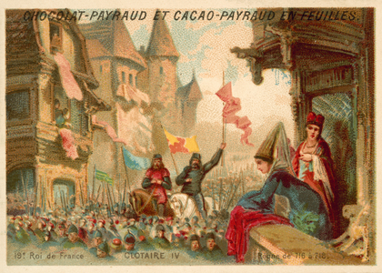 Chlothar IV, Frankish king of Austrasia (chromolitho)