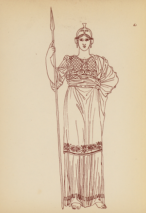 Ancient Greek Female Costume (litho)