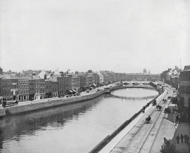 Along the Quays, Dublin (b/w photo)