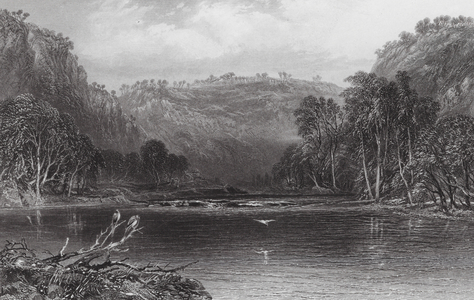 Australia: On the Cow Pasture River (engraving)