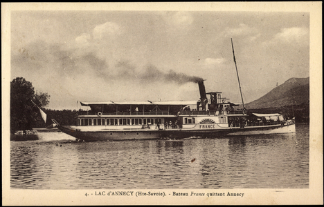 Steamer France on the Lac d'Annecy, Haute Savoie