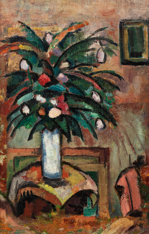 Flowers in a vase, 1907(oil on canvas)