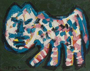 Portrait of a cat, 1981 (oil on canvas)