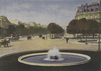 Paris, Rond-Point des Champs-Elysees (coloured photo)