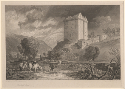 Borthwick Castle (Provincial Antiquities and Picturesque Scenery of Scotland), engraved by Henry Le Keux (1775-1851), 1819 (engraving)