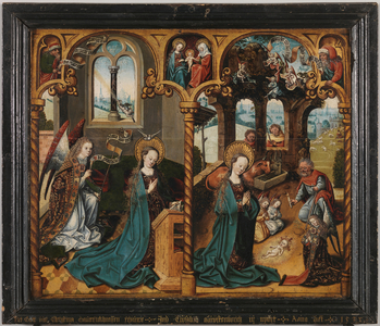 Annunciation and Birth of Christ, c.1500 (oak wood)