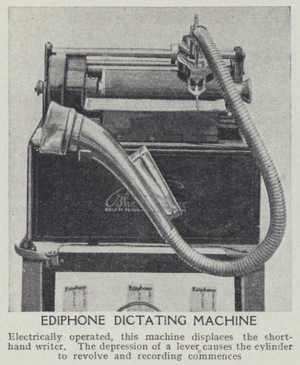 Ediphone dictating machine (b/w photo)