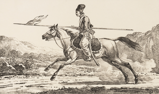 Portrait of a Horseman, 1819 (colour litho)