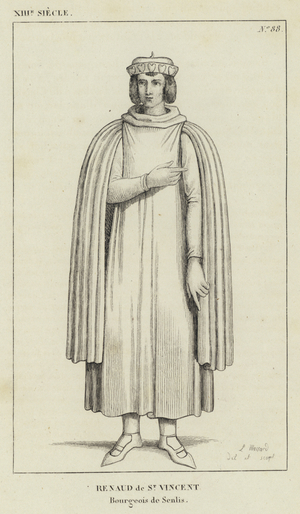 XIII Siecle, Renaud de St Vincent, Bourgeois de Senlis (engraving)