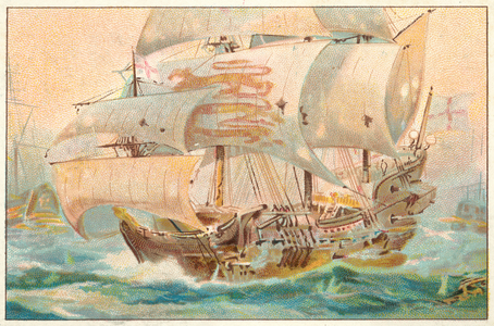 Britain's First "Dreadnought" (chromolitho)