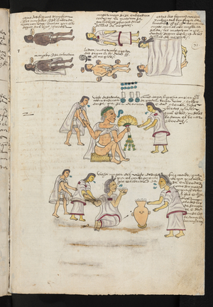 Final scenes of life’s journey. Codex Mendoza, 1541-1650 (pictorial manuscript)
