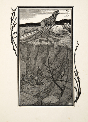 Sabinus and his Dog, from A Hundred  Anecdotes of Animals, pub. 1924 (engraving)