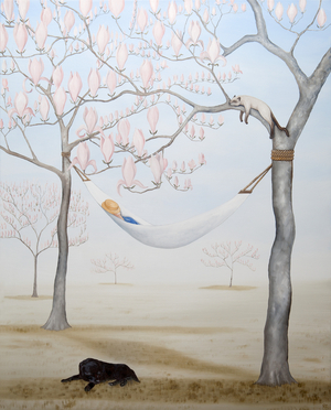 Avoiding Anything Ardous (oil on linen)