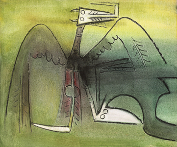Bird; Pajaro, (oil on canvas)