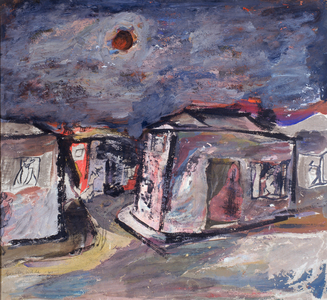 Houses, 1941 (bodycolour & pencil on paper (pasted on board))