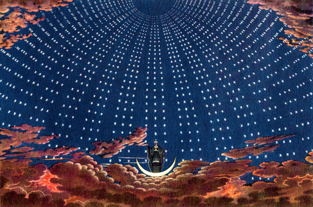 set for Wolfgang Amadeus Mozart 's opera 'The Magic Flute' (print)