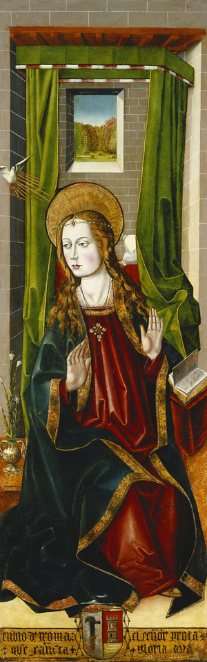The Assumption of the Magdalen; and The Annunciation (tempera on panel)