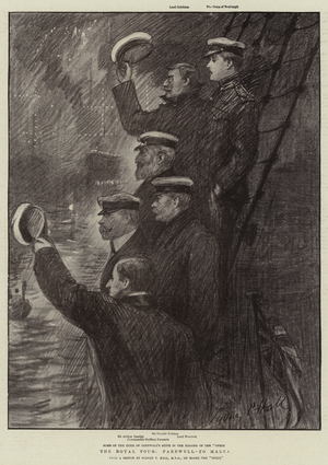 The Royal Tour, Farewell to Malta (litho)
