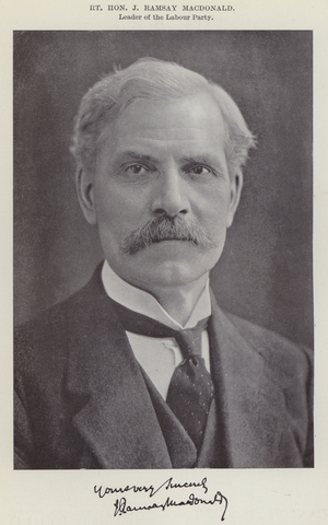 Right Honourable J Ramsay MacDonald, Leader of the Labour Party (b/w photo)