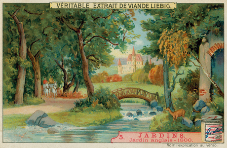 An English Garden of 1800s (chromolitho)