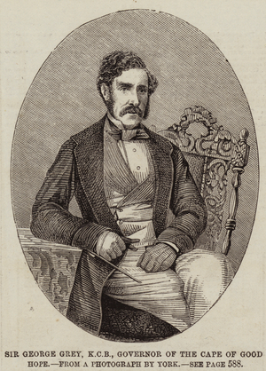 Sir George Grey, KCB, Governor of the Cape of Good Hope (engraving)