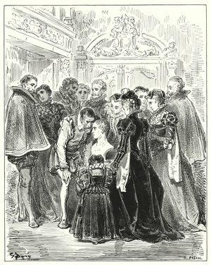 Gustave Dores Don Quixote: "Tell me, thou oracle,' said he, 'was what I reported of my adventures in the cave of Montesinos a dream or reality?'" (engraving)