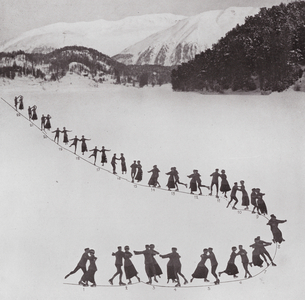Skating with Bror Meyer: Waltz (b/w photo)