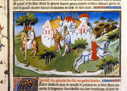 The palace of the Great Khan's son in Peking, c.1410-12 (tempera on vellum) (see also 176651)