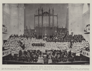 The Reopening of Colston Hall, Bristol, the Orchestra at the Inaugural Performance (b/w photo)