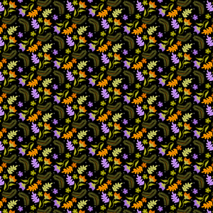 Night Leaves pattern, 2018 (digital)