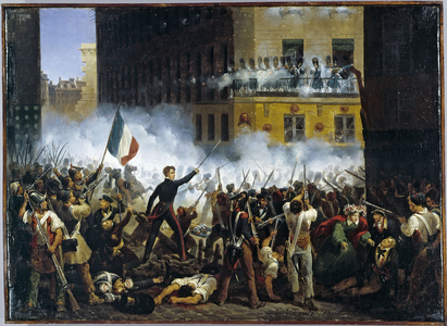 Combat de la rue de Rohan, le 29 juillet 1830, in 1831 (oil on canvas)