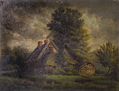 Old Cottage, Eastern Green, near Coventry, c.1900 (oil on board)
