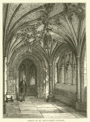 Porch of St Sepulchre's Church (engraving)