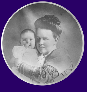 Queen Emma of Holland holding her grand daughter Princess Juliana.